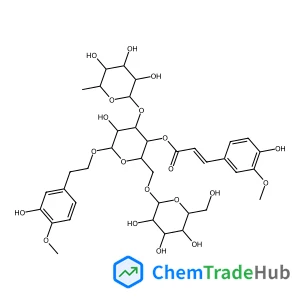 2-(3-Hydroxy-4-methoxyphenyl)ethyl 6-deoxy-alpha-L-mannopyranosyl-(1->3)-[beta-D-galactopyranosyl-(1->6)]-4-O-[(2E)-3-(4-hydroxy-3-methoxyphenyl)-2-propenoyl]-beta-D-glucopyranoside