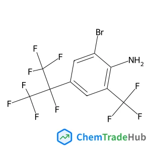 2-Bromo-4-(1,1,1,2,3,3,3-heptafluoro-2-propanyl)-6-(trifluoromethyl)aniline