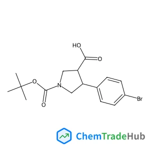 (3R,4S)-4-(4-Bromophenyl)-1-(tert-butoxycarbonyl)pyrrolidine-3-carboxylic acid