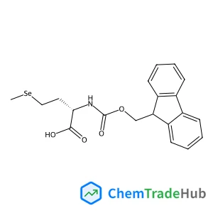 (2S)-2-{[(9H-Fluoren-9-ylmethoxy)carbonyl]amino}-4-(methylselanyl)butanoic acid structure