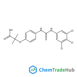 2-Methyl-2-(4-{[(3,4,5-trichlorophenyl)carbamoyl]amino}phenoxy)propanoic acid