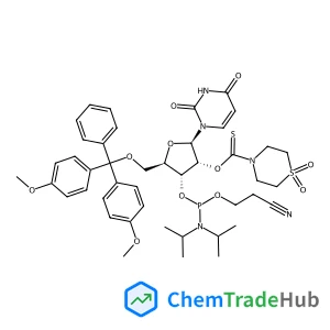 5'-O-[Bis(4-methoxyphenyl)(phenyl)methyl]-3'-O-[(2-cyanoethoxy)(diisopropylamino)phosphino]-2'-O-[(1,1-dioxido-4-thiomorpholinyl)carbonothioyl]uridine