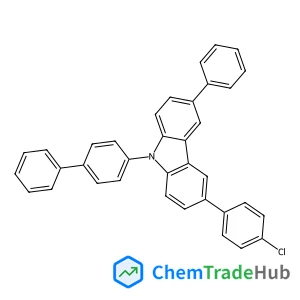 9-([1,1'-Biphenyl]-4-yl)-3-(4-chlorophenyl)-6-phenyl-9H-carbazole