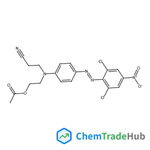 2-[(2-Cyanoethyl){4-[(E)-(2,6-dichloro-4-nitrophenyl)diazenyl]phenyl}amino]ethyl acetate