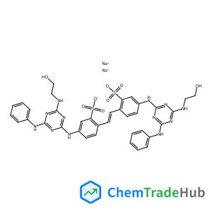 Disodium 2,2'-[(E)-1,2-ethenediyl]bis[5-({4-anilino-6-[(2-hydroxyethyl)amino]-1,3,5-triazin-2-yl}amino)benzenesulfonate]