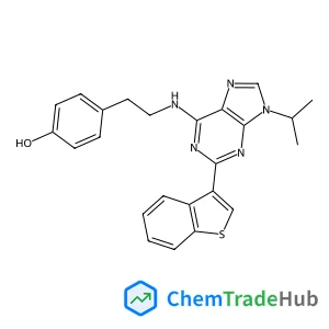 4-(2-{[2-(1-Benzothiophen-3-yl)-9-isopropyl-9H-purin-6-yl]amino}ethyl)phenol