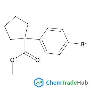Methyl 1-(4-bromophenyl)cyclopentanecarboxylate structure