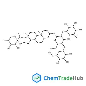 Spirostane-3,23,24-triol; (3β,5α,23S,24R,25R)-form, 3-O-[α-L-Rhamnopyranosyl-(1→2)-[β-D-glucopyranosyl-(1→4)]-β-D-galactopyranoside]