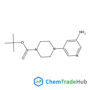 2-Methyl-2-propanyl 4-(5-amino-3-pyridinyl)-1-piperazinecarboxylate structure 2-Methyl-2-propanyl 4-(5-amino-3-pyridinyl)-1-piperazinecarboxylate structure