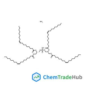 (9Z,21S,27S,38Z)-24-Hydroxy-24-oxido-18,30-dioxo-19,23,25,29-tetraoxa-24lambda~5~-phosphaheptatetraconta-9,38-diene-21,27-diyl (9Z,9'Z)bis(-9-octadecenoate) ammoniate (1:1) structure