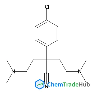 2-(4-Chlorophenyl)-4-(dimethylamino)-2-(2-(dimethylamino)ethyl)butanenitrile structure