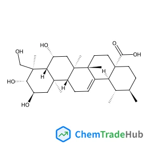 (1S,2R,4aS,6aS,6bR,8R,8aR,9R,10R,11R,12aR,12bR,14bS)-8,10,11-trihydroxy-9-(hydroxymethyl)-1,2,6a,6b,9,12a-hexamethyl-1,2,3,4,4a,5,6,6a,6b,7,8,8a,9,10,11,12,12a,12b,13,14b-icosahydropicene-4a-carboxylic acid