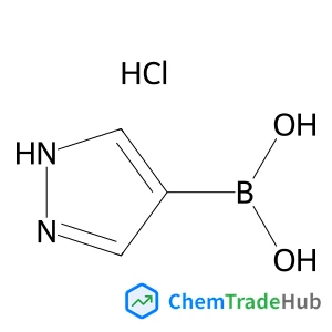 (1H-Pyrazol-4-yl)boronic acid hydrochloride structure