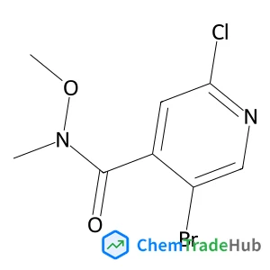 5-Bromo-2-chloro-N-methoxy-N-methylisonicotinamide structure