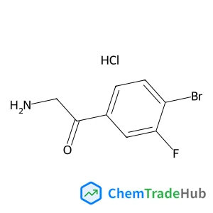2-Amino-1-(4-bromo-3-fluorophenyl)ethanone hydrochloride (1:1)