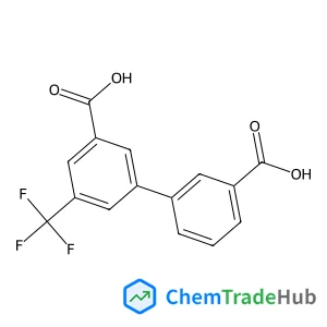 3-(3-Carboxyphenyl)-5-(trifluoromethyl)benzoic acid structure