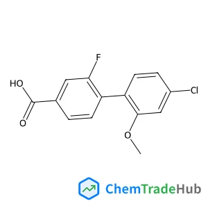 4-(4-Chloro-2-methoxyphenyl)-3-fluorobenzoic acid structure