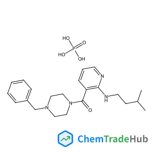 (4-Benzyl-1-piperazinyl){2-[(3-methylbutyl)amino]-3-pyridinyl}methanone phosphate (1:1)