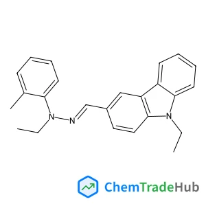 9-Ethyl-3-{(E)-[ethyl(2-methylphenyl)hydrazono]methyl}-9H-carbazole structure