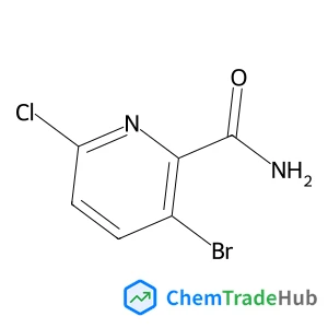3-Bromo-6-chloropicolinamide structure