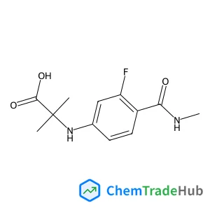 2-((3-Fluoro-4-(methylcarbamoyl)phenyl)amino)-2-methylpropanoic acid