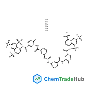 Hexasodium 8,8'-{carbonylbis[imino-3,1-phenylenecarbonylimino(4-methyl-3,1-phenylene)carbonylimino]}di(1,3,5-naphthalenetrisulfonate)