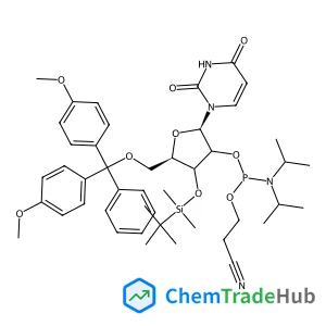 1-{5-O-[Bis(4-methoxyphenyl)(phenyl)methyl]-2-O-[(2-cyanoethoxy)(diisopropylamino)phosphino]-3-O-[dimethyl(2-methyl-2-propanyl)silyl]-beta-D-glycero-pentofuranosyl}-2,4(1H,3H)-pyrimidinedione