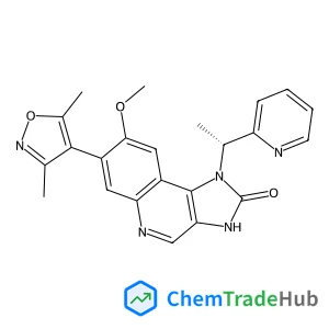 7-(3,5-Dimethyl-1,2-oxazol-4-yl)-8-methoxy-1-[(1R)-1-(2-pyridinyl)ethyl]-1,3-dihydro-2H-imidazo[4,5-c]quinolin-2-one