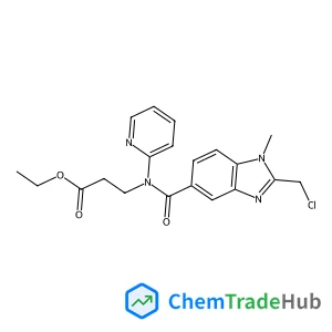 Ethyl 3-(2-(chloromethyl)-1-methyl-N-(pyridin-2-yl)-1H-benzo[d]imidazole-5-carboxamido)propanoate