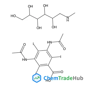 3,5-Diacetamido-2,4,6-triiodobenzoic acid - 1-deoxy-1-(methylamino)-D-glucitol (1:1)