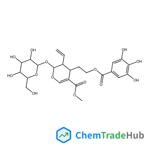 Methyl (2S,3R,4S)-2-(beta-D-glucopyranosyloxy)-4-{2-[(3,4,5-trihydroxybenzoyl)oxy]ethyl}-3-vinyl-3,4-dihydro-2H-pyran-5-carboxylate