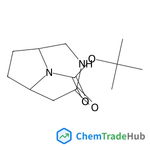 2-Methyl-2-propanyl 4-oxo-3,9-diazabicyclo[4.2.1]nonane-9-carboxylate structure