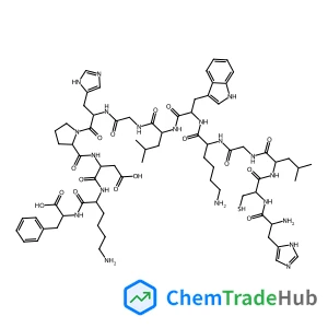 D-Histidyl-L-cysteinyl-L-leucylglycyl-L-lysyl-L-tryptophyl-L-leucylglycyl-L-histidyl-L-prolyl-L-alpha-aspartyl-L-lysyl-L-phenylalanine