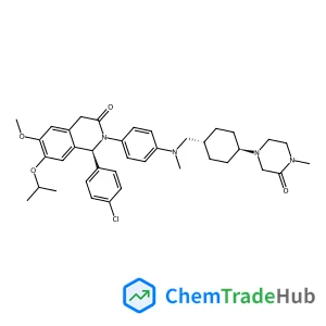 (1S)-1-(4-Chlorophenyl)-7-isopropoxy-6-methoxy-2-[4-(methyl{[trans-4-(4-methyl-3-oxo-1-piperazinyl)cyclohexyl]methyl}amino)phenyl]-1,4-dihydro-3(2H)-isoquinolinone
