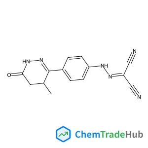 {[4-(4-Methyl-6-oxo-1,4,5,6-tetrahydro-3-pyridazinyl)phenyl]hydrazono}malononitrile