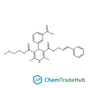 2-Methoxyethyl (2E)-3-phenyl-2-propen-1-yl 2,6-dimethyl-4-(3-nitrophenyl)-1,4-dihydro-3,5-pyridinedicarboxylate