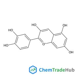 2-(3,4-Dihydroxyphenyl)-3,5,7-trihydroxychromenium