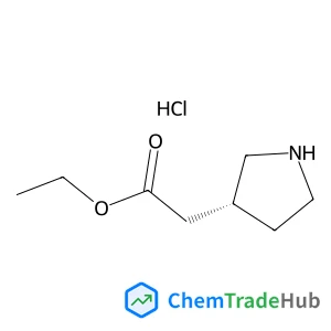 Ethyl (3R)-3-pyrrolidinylacetate hydrochloride (1:1)