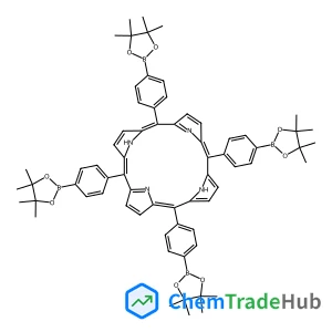 5,10,15,20-tetrakis(4-boronic acid pinacol ester phenyl) porphyrin structure