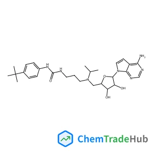 1-(3-((((2R,3S,4R,5R)-5-(4-Amino-7H-pyrrolo[2,3-d]pyrimidin-7-yl)-3,4-dihydroxytetrahydrofuran-2-yl)methyl)(isopropyl)amino)propyl)-3-(4-(tert-butyl)phenyl)urea
