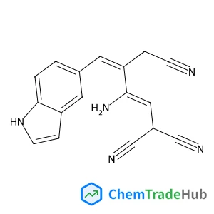 3-AMINO-4-(1H-INDOL-5-YLMETHYLENE)-2-PENTENETRICARBONITRILE structure