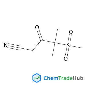 4-Methyl-4-(methylsulfonyl)-3-oxopentanenitrile structure