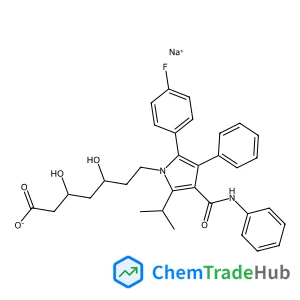 Sodium (3R,5R)-7-[2-(4-fluorophenyl)-5-isopropyl-3-phenyl-4-(phenylcarbamoyl)-1H-pyrrol-1-yl]-3,5-dihydroxyheptanoate
