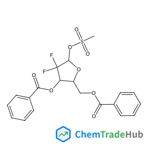 2-Deoxy-2,2-difluoro-3,5-dibenzoate-1-methanesulfonate β-D-erythro-Pentofuranose