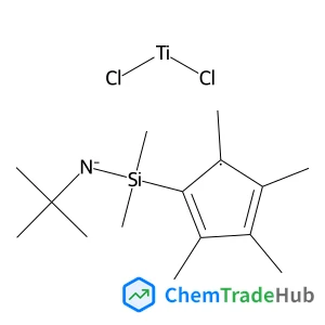 2,3,4,5-TETRAMETHYLCYCLOPENTADIENEDIMETHYLSILYL-TERT-BUTYLAMIDO TITANIUM DICHLORIDE structure