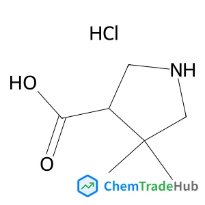 4,4-Dimethyl-3-pyrrolidinecarboxylic acid hydrochloride (1:1)