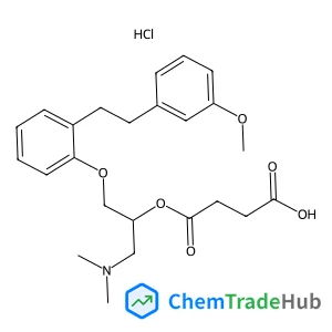 4-{[1-(Dimethylamino)-3-{2-[2-(3-methoxyphenyl)ethyl]phenoxy}-2-propanyl]oxy}-4-oxobutanoic acid hydrochloride (1:1)