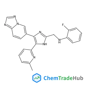 2-Fluoro-N-{[4-(6-methyl-2-pyridinyl)-5-([1,2,4]triazolo[1,5-a]pyridin-6-yl)-1H-imidazol-2-yl]methyl}aniline