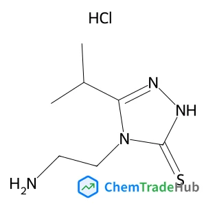 4-(2-Aminoethyl)-5-isopropyl-2,4-dihydro-3H-1,2,4-triazole-3-thione hydrochloride (1:1) structure