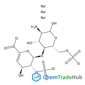 Trisodium 2-amino-2-deoxy-4-O-(4-deoxy-2-O-sulfonato-alpha-L-threo-hex-4-enopyranuronosyl)-6-O-sulfonato-D-glucopyranose